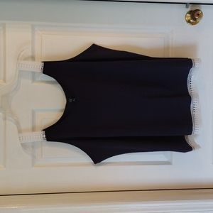 Navy blue plus size tank